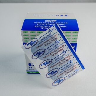Santinel - Boîte de Pansements adhésifs en tissu bleu pour doigt- aperçu pansements
