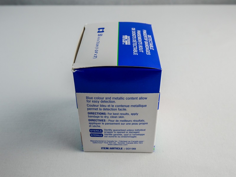 Santinel - Boîte de Pansements adhésifs en tissu bleu pour jointure - directions