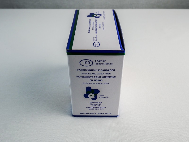 Santinel - Boîte de 100 Pansements adhésifs en tissu bleu pour doigt - fabrique