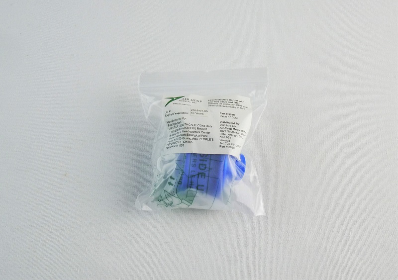 Santinel - Masque jetable à valve bleue pour RCR - Aperçu dans le sac