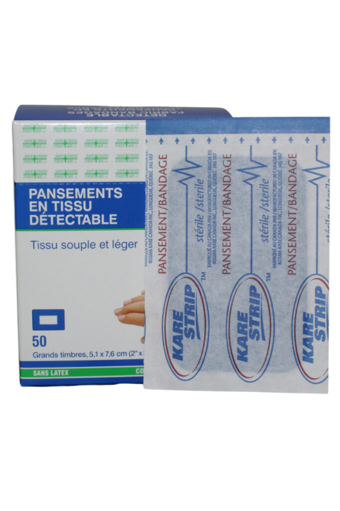 Santinel - Pansements adhésifs tissu bleu rectangle - bandage