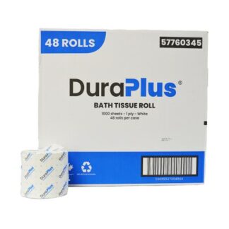 Papier hygiénique DuraPlus®, 1 épaisseur, blanc